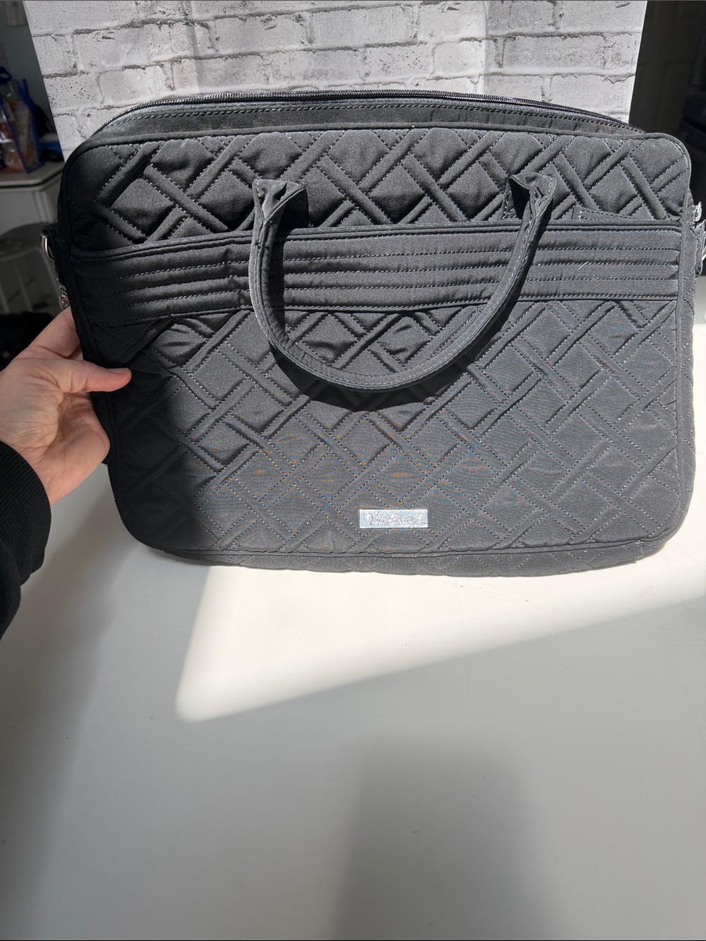 Vera Bradley Black Quilted Laptop Bag